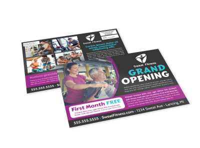 Gym Grand Opening EDDM Postcard Template vmisk7z51y preview