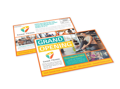 Gym Grand Opening EDDM Postcard Template bnqrm9pllj preview