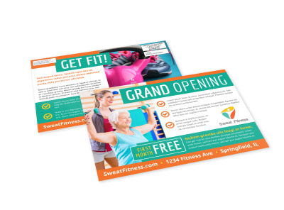 Gym Grand Opening EDDM Postcard Template re8cpwrn02 preview