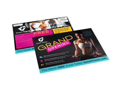 Gym Grand Opening EDDM Postcard Template zicbjw1wy7 preview