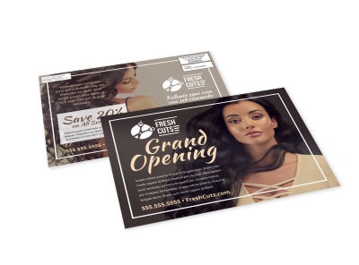 Hair Salon Grand Opening EDDM Postcard Template d8bxksuzbe preview