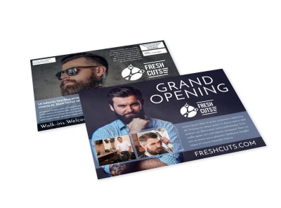 Hair Salon Grand Opening EDDM Postcard Template qjhqlsdk17 preview
