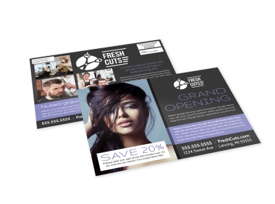 Hair Salon Grand Opening EDDM Postcard Template 4ksrhi30nx preview