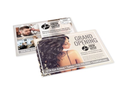 Hair Salon Grand Opening EDDM Postcard Template uecv5iuc85 preview