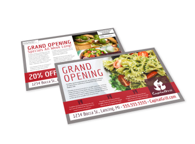 Restaurant Grand Opening EDDM Postcard Template 34w946rgka preview