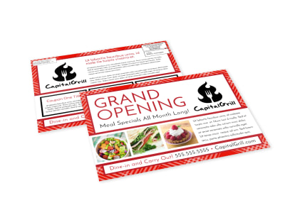 Restaurant Grand Opening EDDM Postcard Template ttw9l0kzbp preview