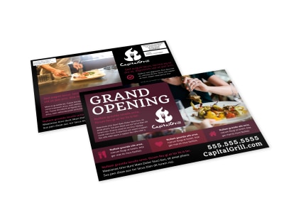 Restaurant Grand Opening EDDM Postcard Template 85at5h10l3 preview
