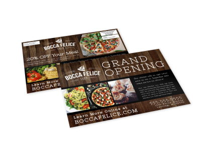 Restaurant Grand Opening EDDM Postcard Template su4i9wb6wh preview