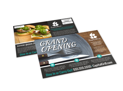 Restaurant Grand Opening EDDM Postcard Template h7h4cp4d4w preview