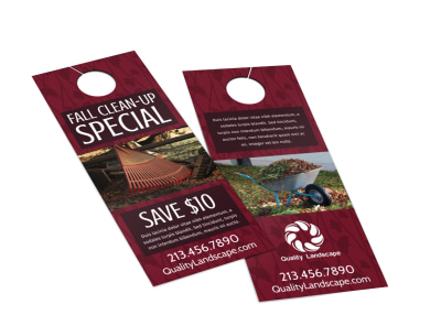Lawn Care Fall Cleanup Door Hanger Template 0idb21cx1v preview
