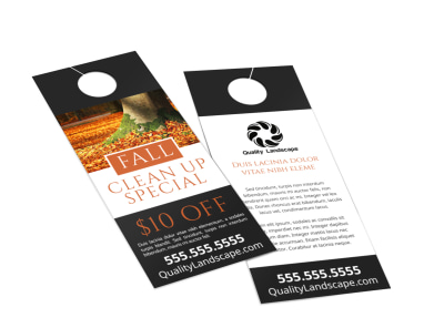 Lawn Care Fall Cleanup Door Hanger Template 5oznd7w47v preview