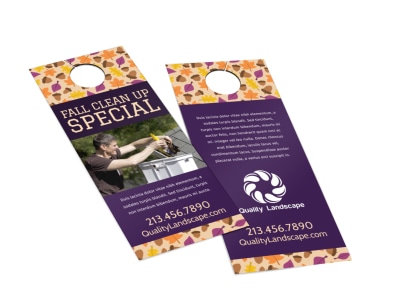 Lawn Care Fall Cleanup Door Hanger Template 3sok6wojpu preview