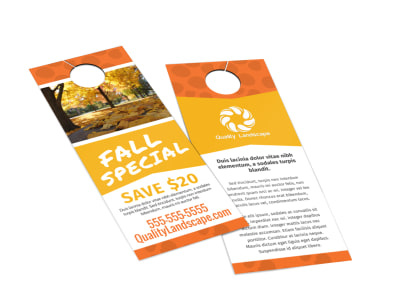 Lawn Care Fall Cleanup Door Hanger Template 1rifhlsz75 preview