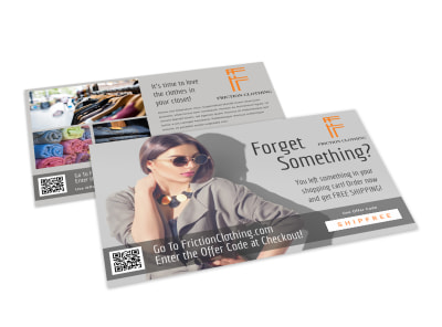 Cart Abandonment Ecommerce Postcard Template 329hyrqrx3 preview