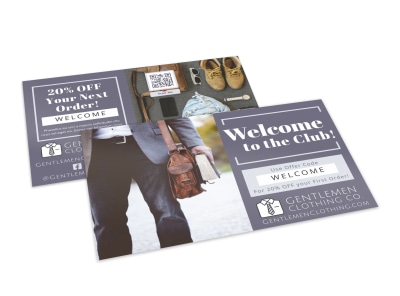 Welcome Ecommerce Postcard Template gjfgx78vbz preview