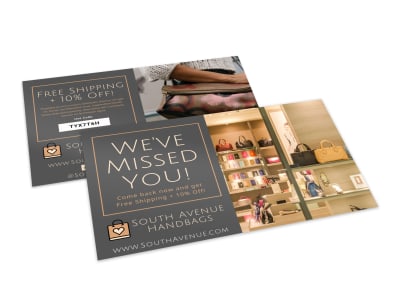 Inactive Customers Ecommerce Postcard Template yqxfckiokv preview