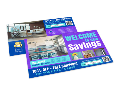 Welcome Ecommerce Postcard Template c613vkre2v preview