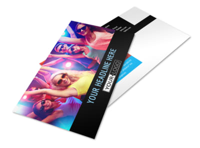 VIP Night Club Party Postcard Template 2 preview