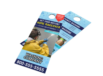 List Of Services Pressure Washing Door Hanger Template q7hs6igyg9 preview