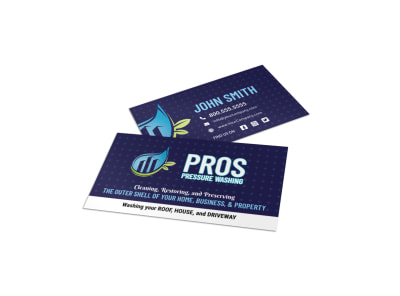 Pressure Washing Business Card Template u1771pwr46 preview