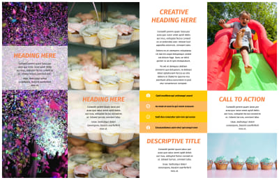 Party Rental Supplies Bi-Fold Brochure Template 2
