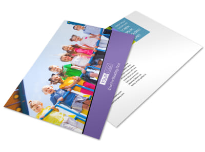 Fun School Party Postcard Template preview