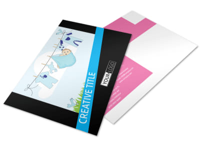 Baby Shower Service Postcard Template preview