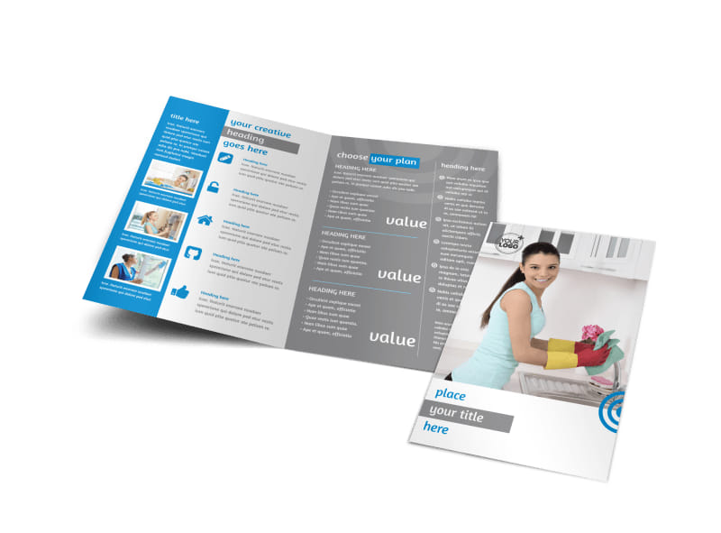 house cleaning amp housekeeping services bi fold brochure brochers samples