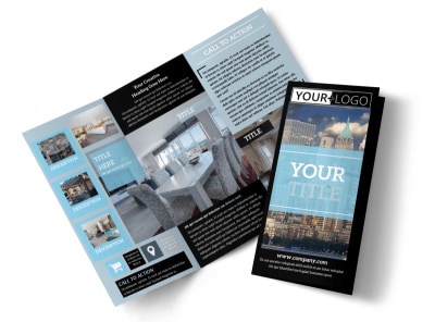 Urban Real Estate Tri-Fold Brochure Template preview