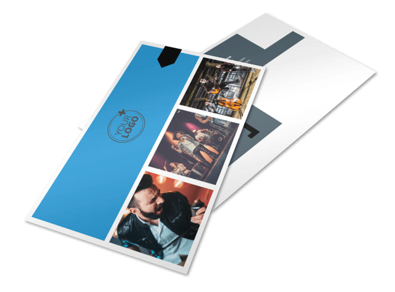 Live Music Band Postcard Template