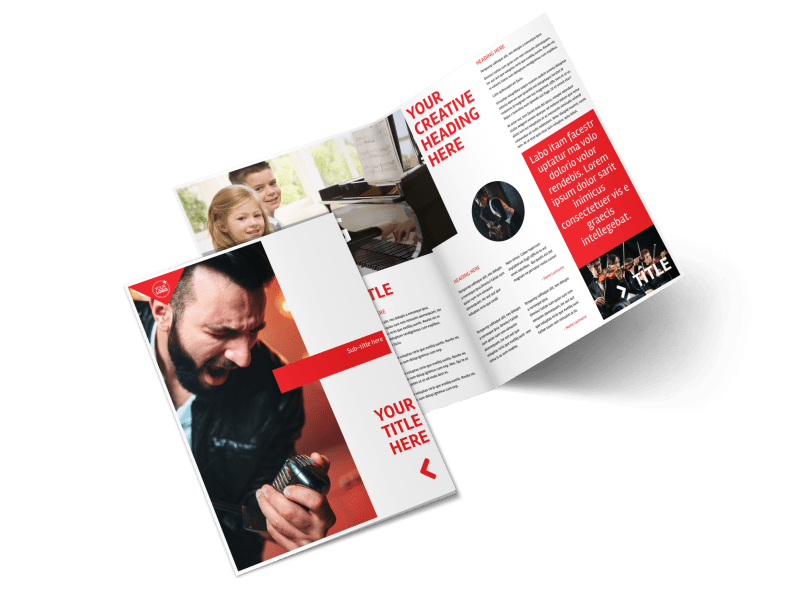 Music Lessons Brochure Template Preview 1