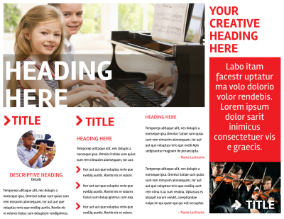 Music Lessons Brochure Template Preview 2