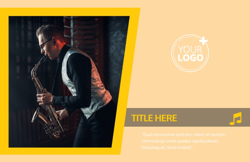 Jazz Band Postcard Template