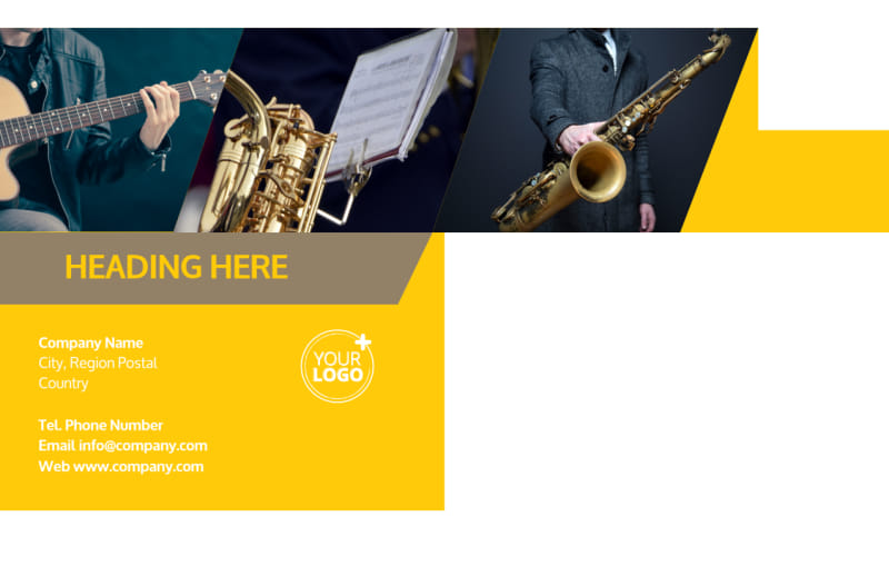 Jazz Band Postcard Template