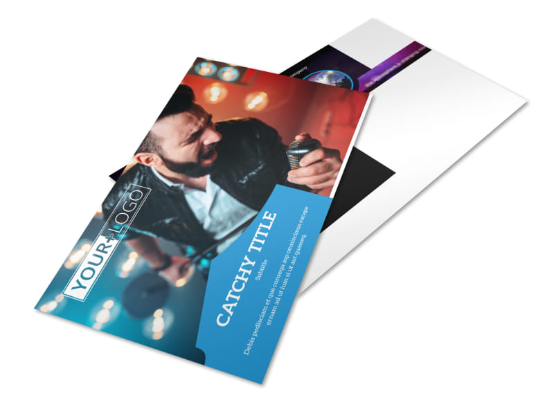 Live Music Concert Postcard Template