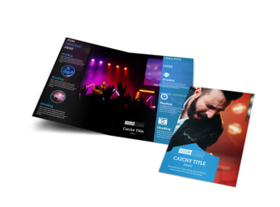 Live Music Concert Bi-Fold Brochure Template preview