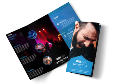 Live Music Concert Tri-Fold Brochure Template preview