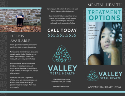 Mental Health Tri-Fold Brochure Template