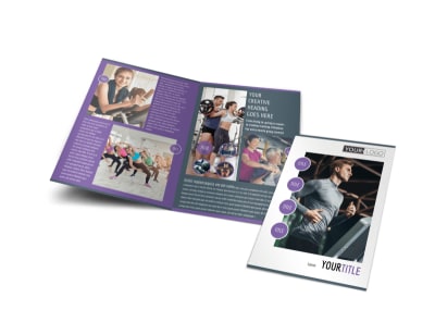 Sports & Health Club Bi-Fold Brochure Template preview