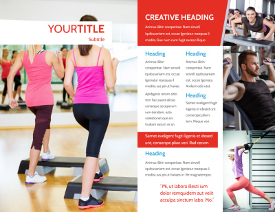 Fitness Center Brochure Template Preview 2