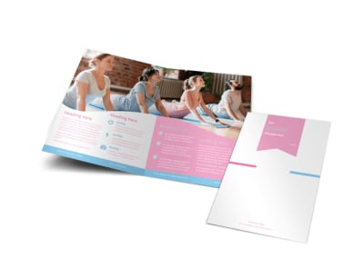 Core Yoga Bi-Fold Brochure Template preview