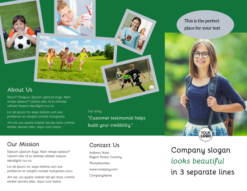 Kids Health Tri-Fold Brochure Template