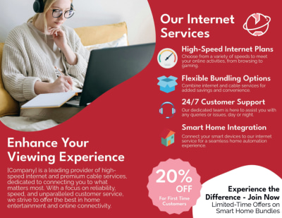 Cable & Internet Provider Brochure Template Preview 2