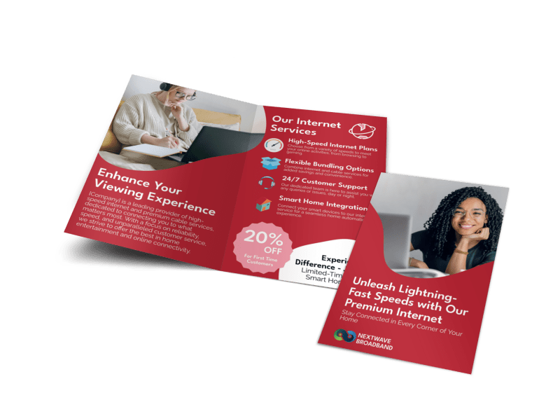 Cable & Internet Provider Brochure Template Preview 1