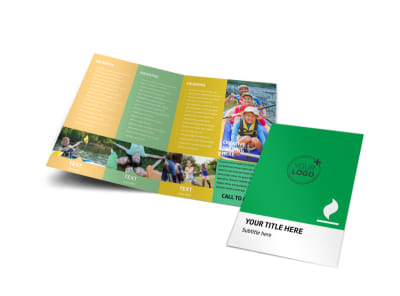 Youth Camp Bi-Fold Brochure Template preview