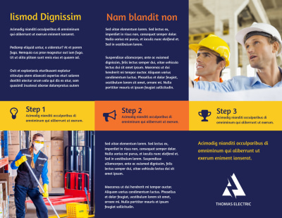 Occupational Health & Safety Tri-Fold Brochure Template