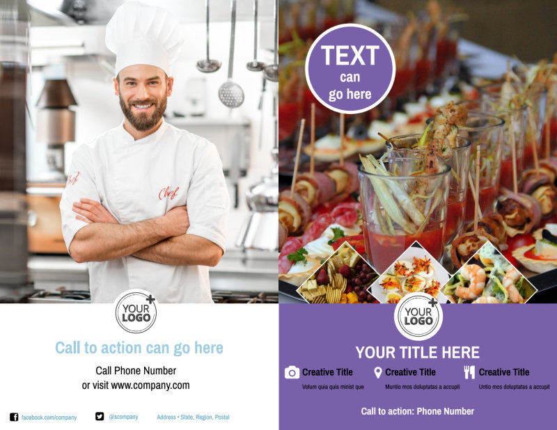 Catering Package Bi-Fold Brochure Template