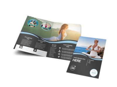 Spiritual Yoga Class Bi-Fold Brochure Template preview