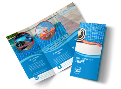 Swimming Pool Cleaning Service Brochure Template preview