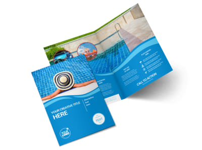 Swimming Pool Cleaning Service Bi-Fold Brochure Template 2 preview